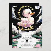 Invitation Fun Enchanted Canard Anniversaire (Devant / Derrière)
