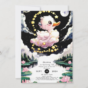 Invitation Fun Enchanted Canard Anniversaire