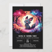 Invitation Fun Enchanted Wolf Anniversaire (Devant)