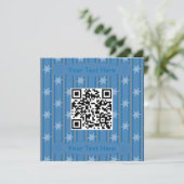 Invitation Fun et fantaisie Snowflake QR Code (Debout devant)