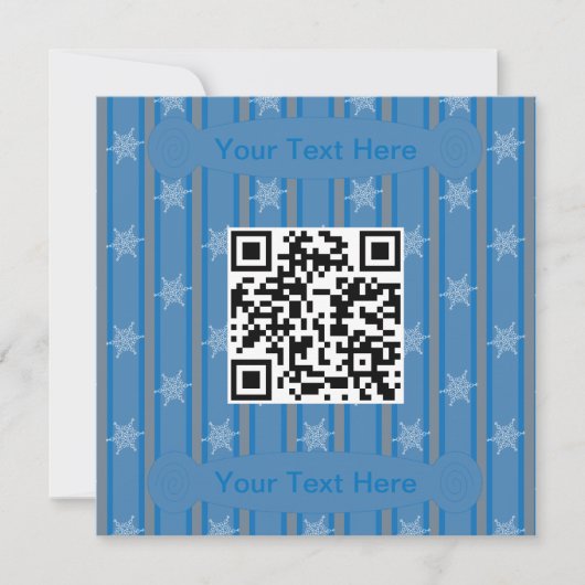 Invitation Fun et fantaisie Snowflake QR Code (Devant)