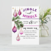 Invitation Fun et Festive Jingle et Mingle Pink Party (Debout devant)