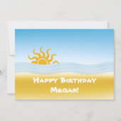 Invitation Fun été fête d'anniversaire (Devant)