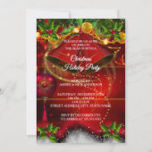 Invitation Fun Ethnic Christmas Holiday Red Couple Dog (Dos)