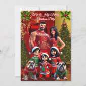 Invitation Fun Family Christmas Holiday Party Ugly Sweaters (Devant)