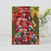 Invitation Fun Family Christmas Holiday Party Ugly Sweaters (Debout devant)