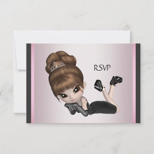 Invitation Fun Fave Diva RSVP (Devant)