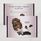 Invitation Fun Fave Diva RSVP (Devant / Derrière)