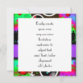 Invitation Fun festival de musique rétro colorée (Dos)