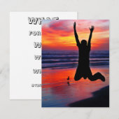 Invitation Fun Fête des pères Beach Jump (Devant / Derrière)