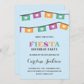 Invitation Fun Fiesta | Fête d'anniversaire moderne (Devant / Derrière)