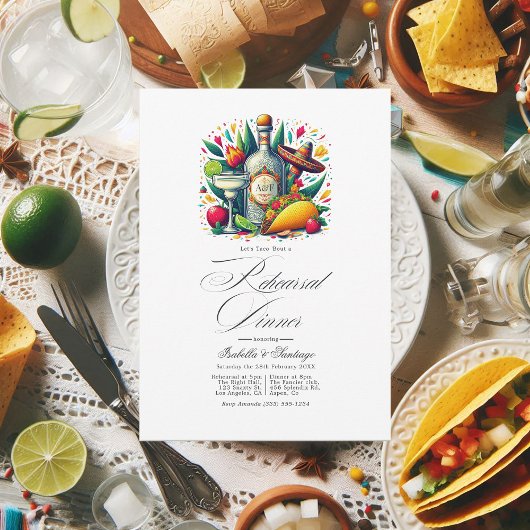 Invitation Fun Fiesta "Let's Taco 'Bout a Rehearsal Dinner"