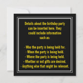 Invitation Fun Fireworks + Rainbow Motif "59" Anniversaire # (Dos)