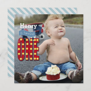 Invitation Fun First Birday Photo