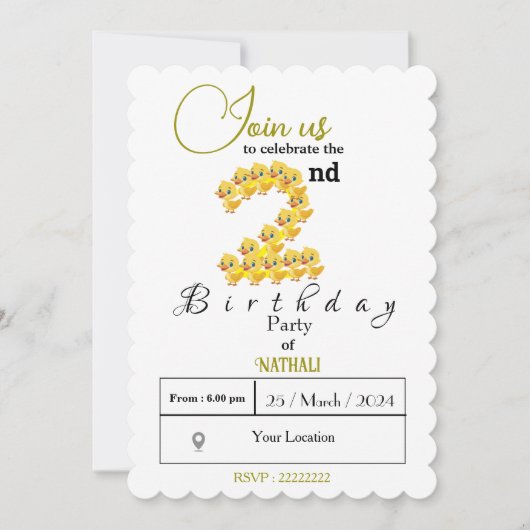 Invitation Fun Fluttant (Devant)