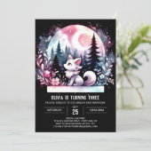 Invitation Fun Forest Wolf Anniversaire (Debout devant)