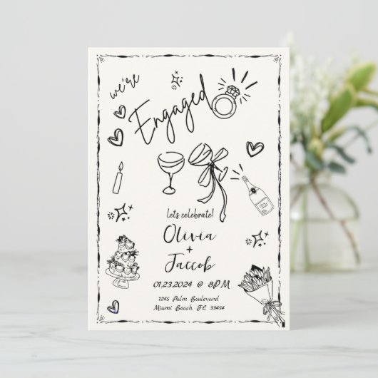 Invitation Fun Fun Hand Fun Fun Party (Debout devant)