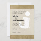 Invitation Fun & Funky Mongram Style Occidental Woodgrain (Devant)