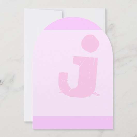 Invitation Fun Funky Simple Moderne Rose Monogramme (Dos)