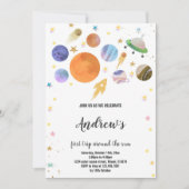 Invitation Fun Galaxy Party Thème pour enfants (Devant)
