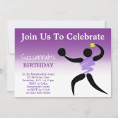 Invitation Fun Girls Softball Custom Anniversaire (Devant)