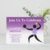 Invitation Fun Girls Softball Custom Anniversaire (Debout devant)
