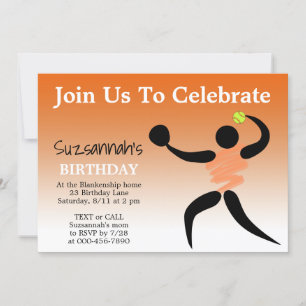 Invitation Fun Girls Softball Custom Anniversaire