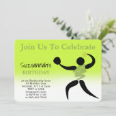 Invitation Fun Girls Softball Custom Birthday Party Invitatio (Debout devant)