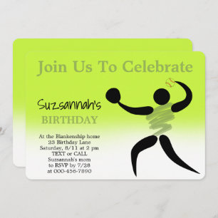 Invitation Fun Girls Softball Custom Birthday Party Invitatio