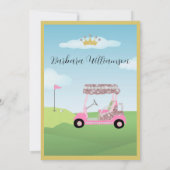 Invitation Fun Glam Cinquante Lady Golfer 50e fête d'annivers (Dos)