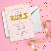 Invitation Fun Gold Balloons Classe de 2023 Graduation Party