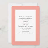Invitation FUN GRAD chic photo moderne typographie rose jaune (Dos)