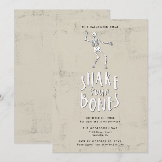 Invitation Fun Halloween (Devant / Derrière)