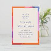 Invitation Fun Handwritten Colorful Modern Couples Shower (Debout devant)