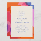 Invitation Fun Handwritten Colorful Modern Couples Shower (Devant / Derrière)