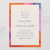 Invitation Fun Handwritten Colorful Modern Couples Shower (Devant)