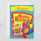 Invitation Fun Happy Birthday Party (Devant)