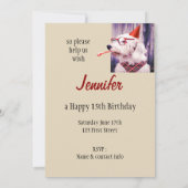 Invitation Fun Happy mignon chien célébrant la fête Casquette (Dos)