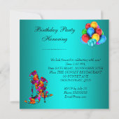 Invitation FUN High Heel Chaussures Balloons de fête d'annive (Dos)