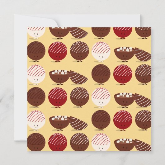 Invitation Fun Hot Chocolat Bomb Party (Dos)