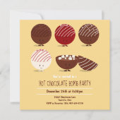 Invitation Fun Hot Chocolat Bomb Party (Devant)