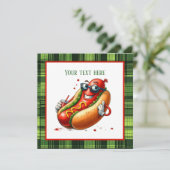 Invitation Fun hotdog amoureux fête (Debout devant)