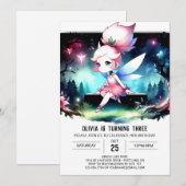 Invitation Fun Imaginaire Fairy Anniversaire (Devant / Derrière)