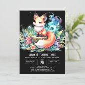 Invitation Fun Imaginaire Fox Anniversaire numérique (Debout devant)