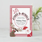 Invitation Fun Jingle & miner Père Noël rennes fête de vacanc (Debout devant)