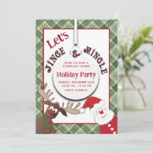 Invitation Fun Jingle & miner Père Noël rennes fête de vacanc (Debout devant)