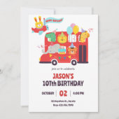 Invitation Fun kids animal fête (Devant)