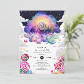 Invitation Fun Kids Candyland Anniversaire (Debout devant)