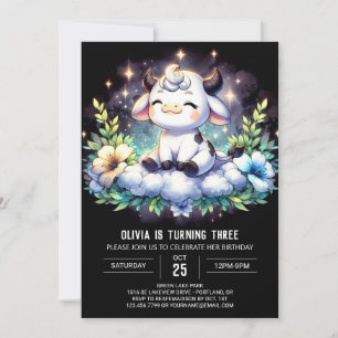 Invitation Fun Kids Cow Anniversaire