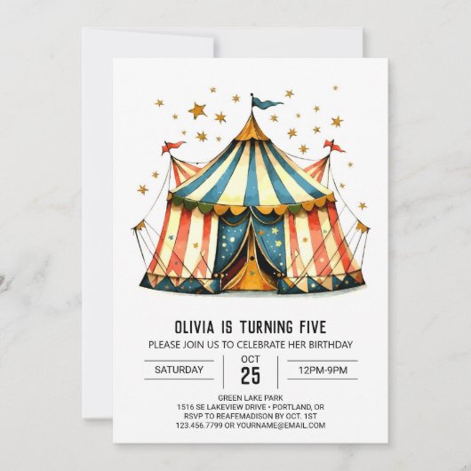 Invitation Fun Kids Digital Circus Anniversaire (Devant)
